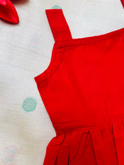 Red Lush - Cotton Frock 0 to 6m